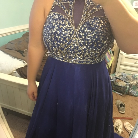 Royal Blue Prom Dress - Picture 5 of 8